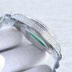 DAY-DATE 41 SILVER CUSTOM ALL DIAMOND
