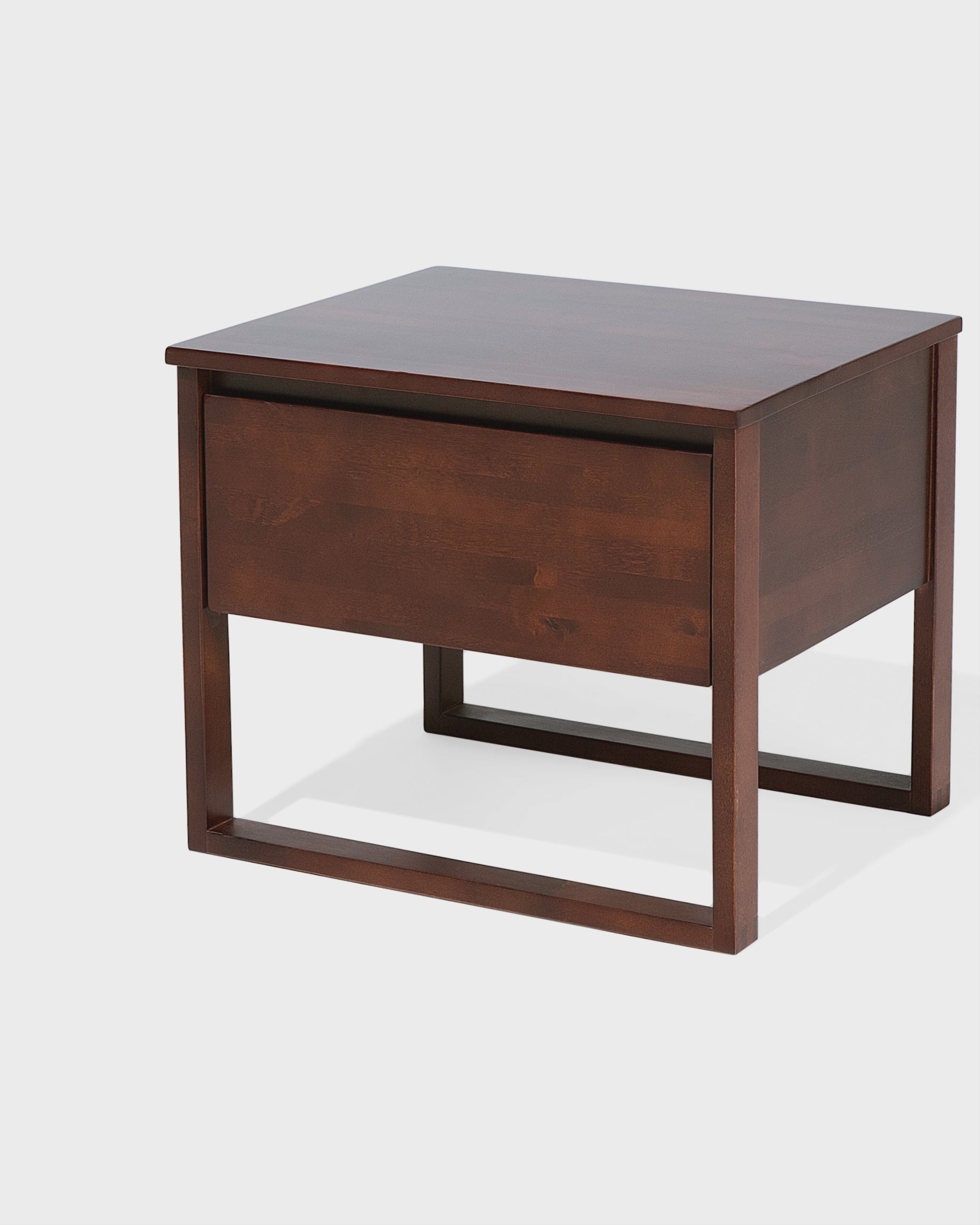 1 Drawer Bedside Table GIULIA, Solid Pine Wood, Dark Brown, 50 x 41 x 43 cm
