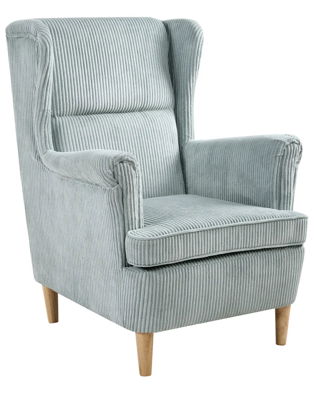 Wingback Chair ABSON Corduroy Light Blue