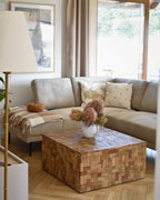 Coffee Table GAMBO – Solid Teak Wood, Brown