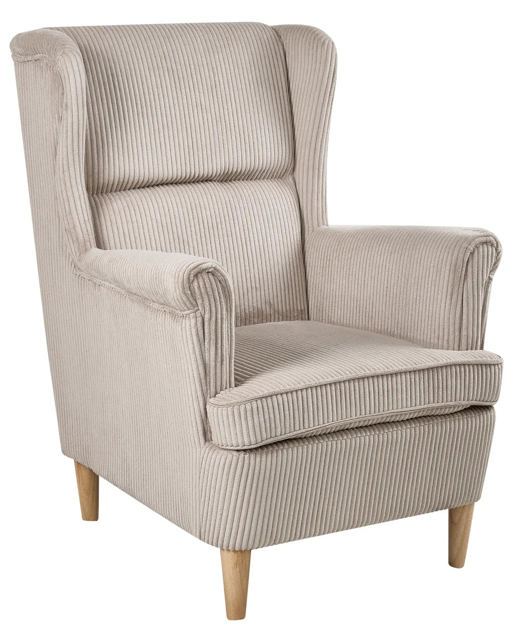 Wingback Chair ABSON Corduroy Beige