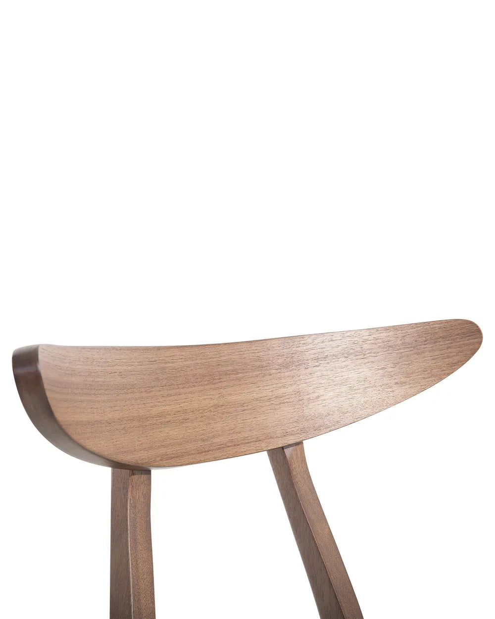 Scandinavian Wooden Dining Chair – Upholstered Seat with Curved Backrest