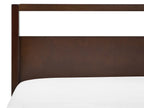 Modern Low Platform Bed Frame – Dark Walnut Minimalist Bed