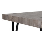 Industrial Rustic Dining Table – Wood Grain Top with Black Metal Legs