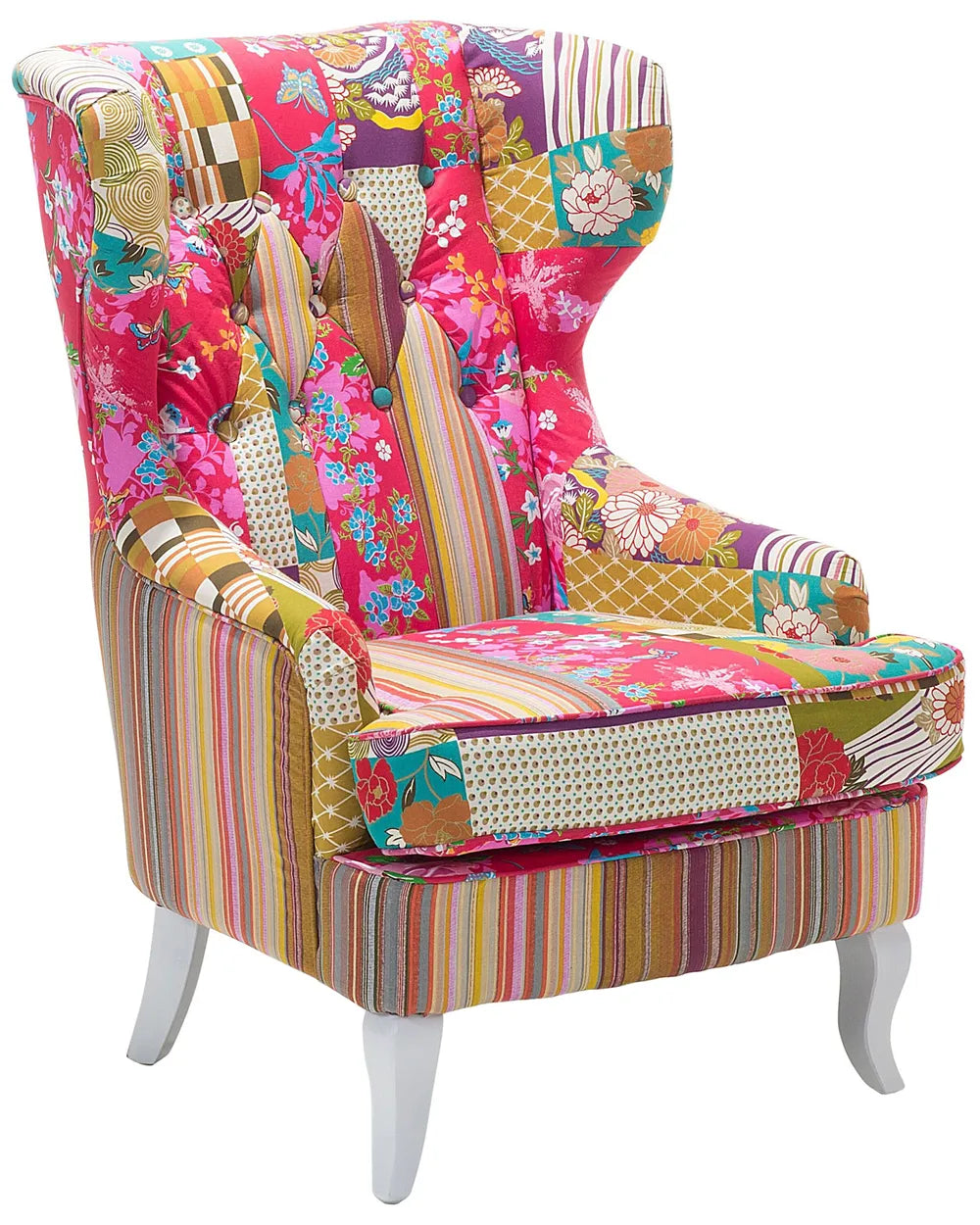 Wingback Chair MOLDE Fabric – Fuchsia Pink