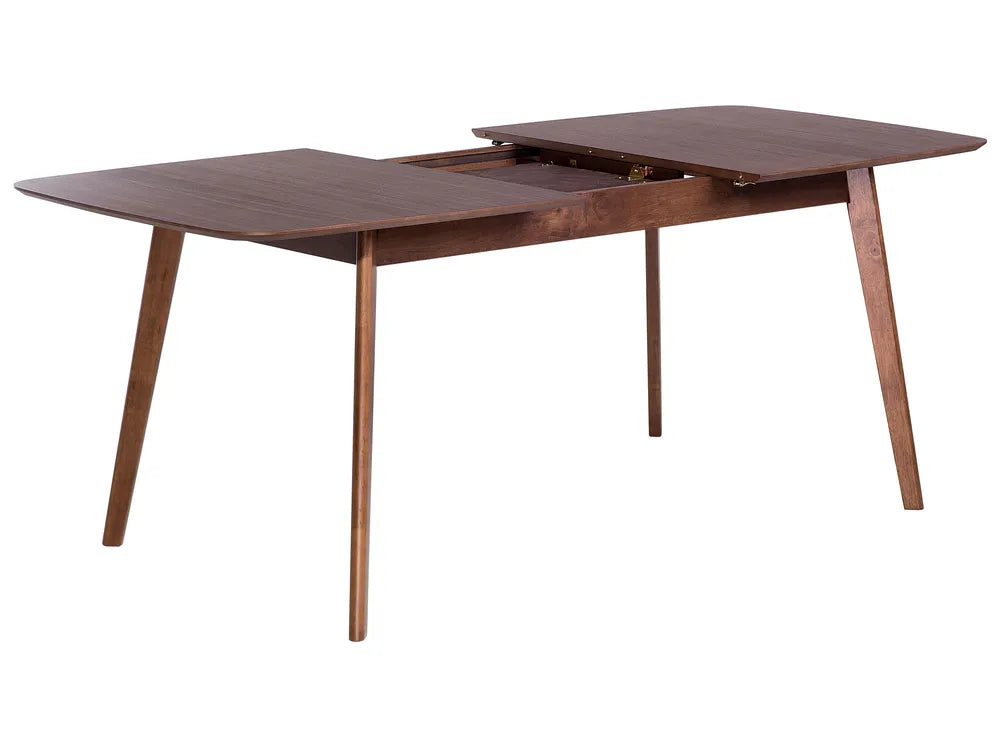 Mid-Century Modern Wooden Dining Table – Walnut Finish