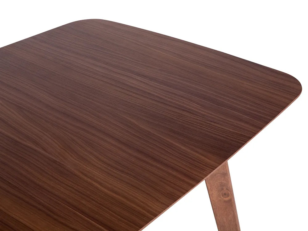 Mid-Century Modern Wooden Dining Table – Walnut Finish