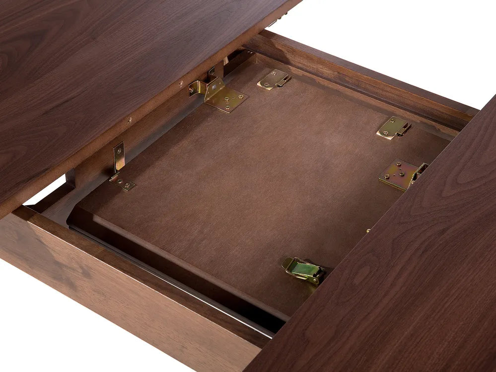 Mid-Century Modern Wooden Dining Table – Walnut Finish