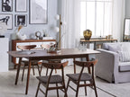 Mid-Century Modern Wooden Dining Table – Walnut Finish