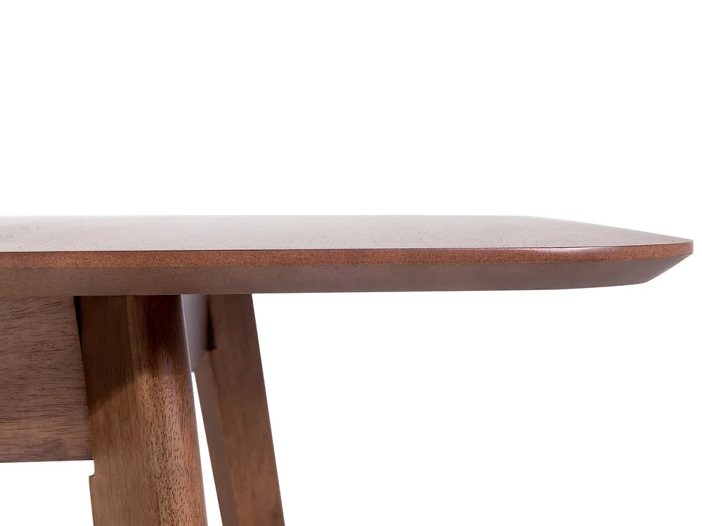 Mid-Century Modern Wooden Dining Table – Walnut Finish