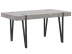 Industrial Rustic Dining Table – Wood Grain Top with Black Metal Legs