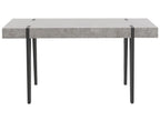 Industrial Rustic Dining Table – Wood Grain Top with Black Metal Legs