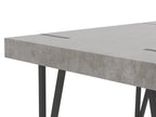 Industrial Rustic Dining Table – Wood Grain Top with Black Metal Legs
