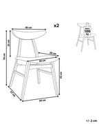 Scandinavian Wooden Dining Chair – Upholstered Seat with Curved Backrest