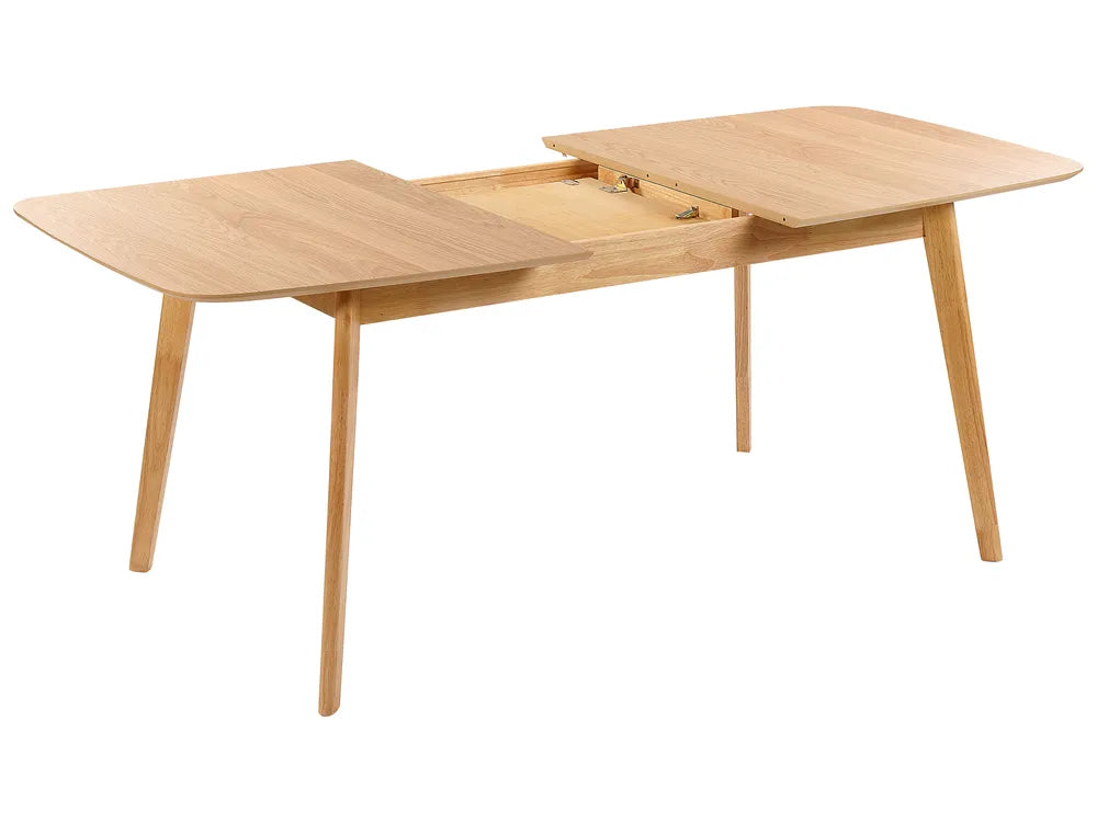 Mid-Century Modern Wooden Dining Table – Walnut Finish