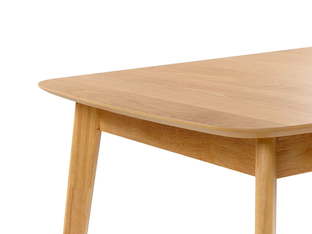 Mid-Century Modern Wooden Dining Table – Walnut Finish