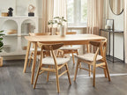 Mid-Century Modern Wooden Dining Table – Walnut Finish