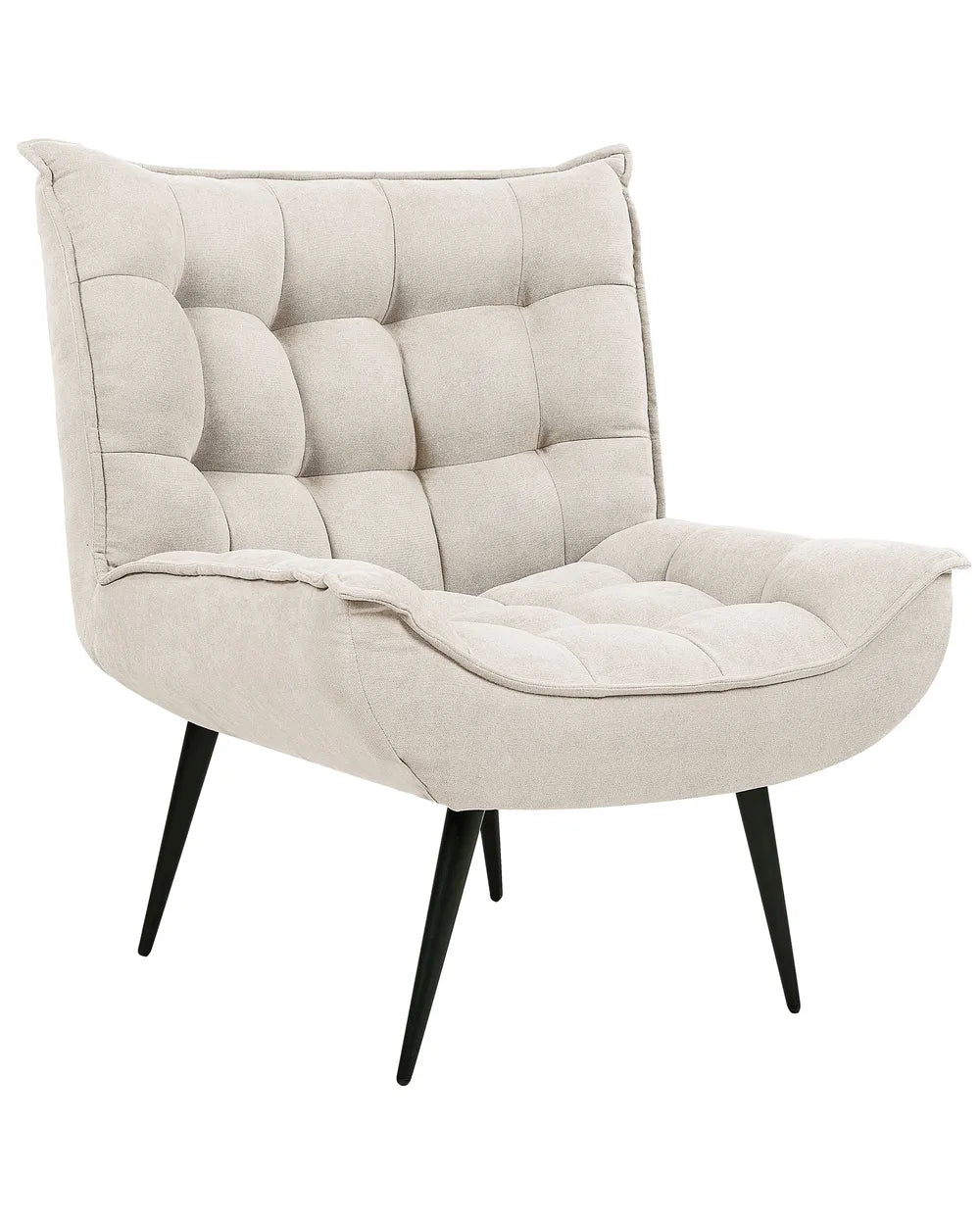 ALVESTA Boucle Light Beige Armchair – Modern Armless Accent Chair with Soft Upholstery