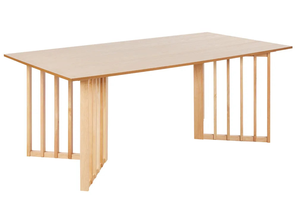 Dining Table LEANDRA Light Ash Wood 200 x 100 cm