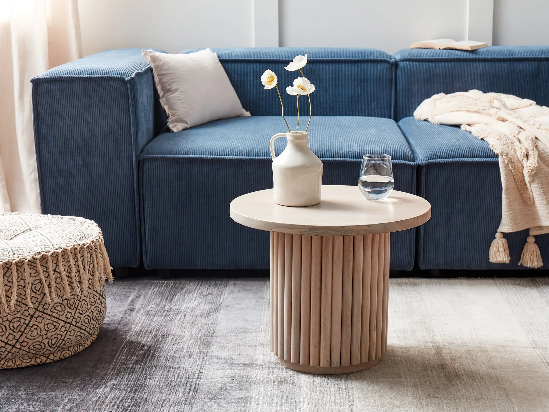 Coffee Table LEMONT Mango Wood Light Brown Oscherleben