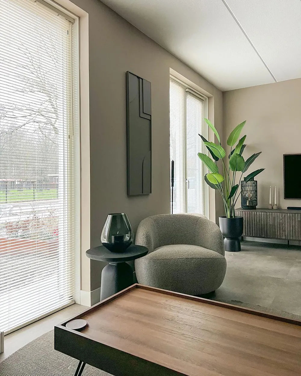 WELTON Dark Brown Coffee Table, Rectangular MDF Table with Metal Hairpin Legs, 100×60×43 cm