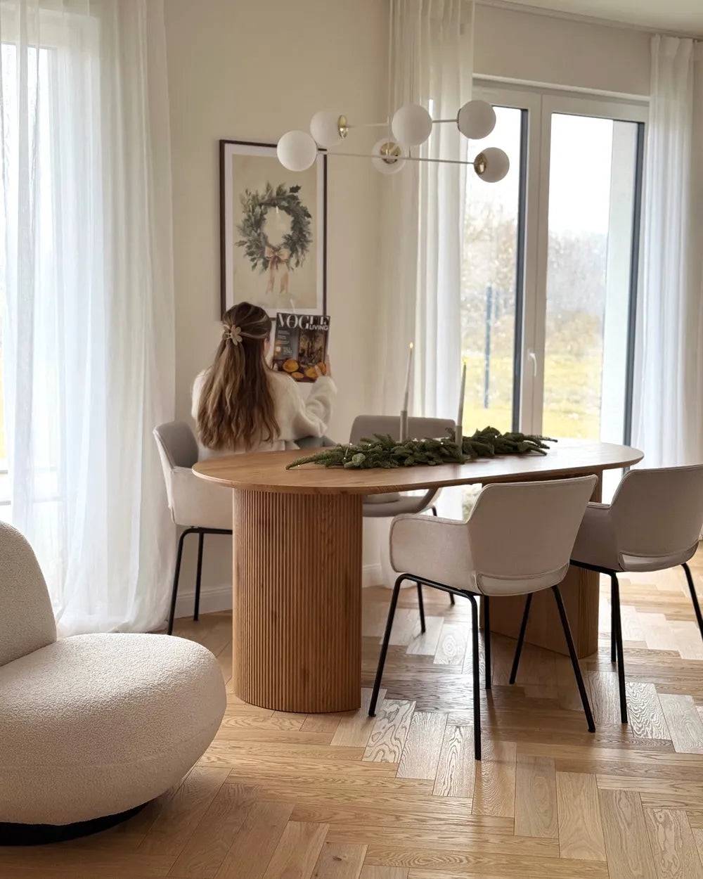 Dining Table SAVORY Light Brown 180 × 90 cm