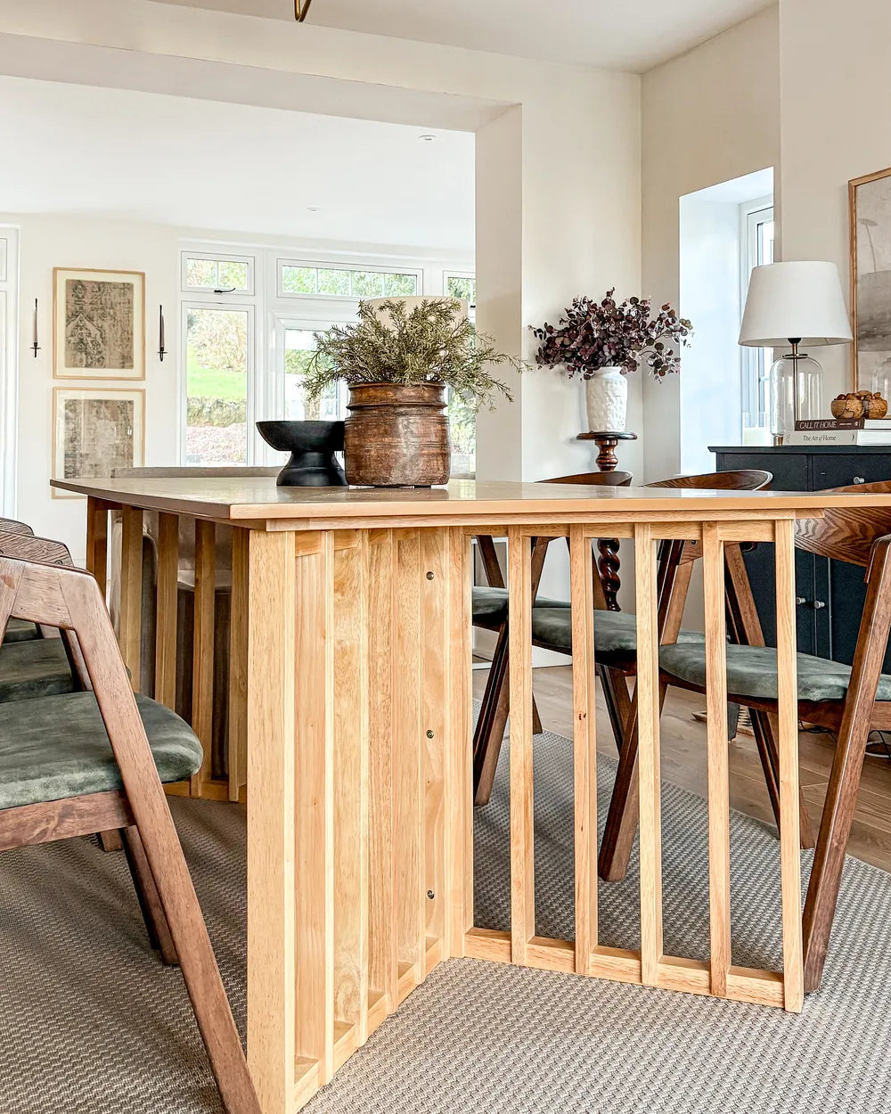 Dining Table LEANDRA Light Ash Wood 200 x 100 cm