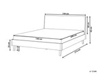 Modern Oak Platform Bed Frame – Minimalist Wooden Bed with Chevron Headboard