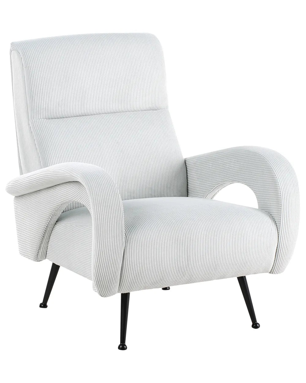 Armchair SVALOV Corduroy Mint Green – Retro Style Upholstered Armchair with Thick Padding